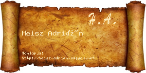 Heisz Adrián névjegykártya